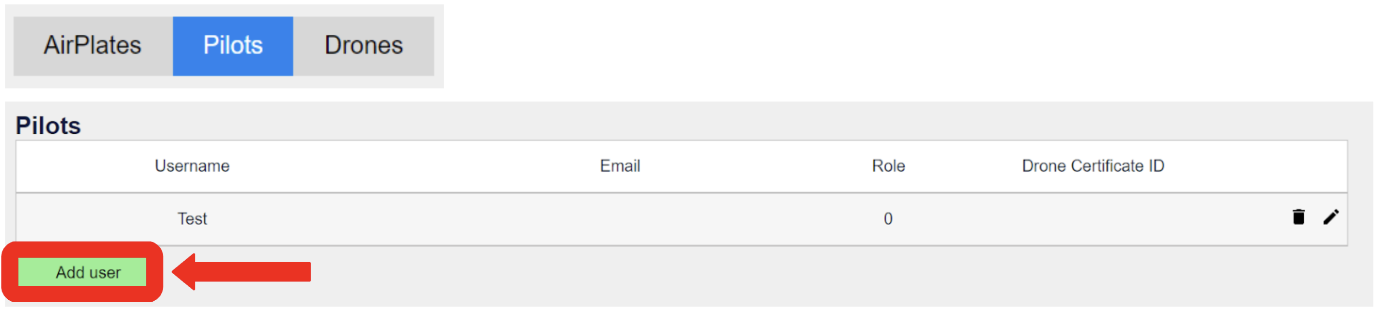 How to add an user
